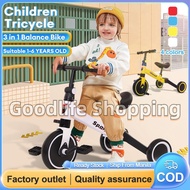 COD Children's Bicycle 2-Wheel Balance Bike For Children Aged 1-7 Years 3-Wheel 4-Wheel