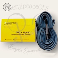 United inner tube 700x35/43c bicycle inner tube 700 x 35c gravel inner tube 700 x 43c inner tube 700