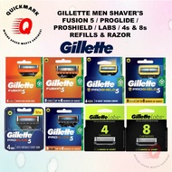 Gillette Fusion 5 / PROGLIDE / PROSHIELD / LABS / SKINGUARD - 4s & 8s Refills & Razor