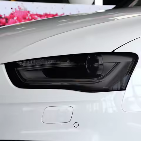 Car Headlight Protective Film Smoked Black Tint Wrap Vinyl Transparent TPU Sticker For Audi A4 B8 B9