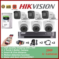 （COD）"HIKVISION CCTV Camera Kit 4CH 2 camera CCTV 1080p HD 2MP Camera DVR Complete CCTV Package"