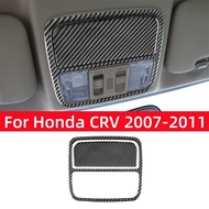 :{-- “สำหรับ Honda CRV 2007 2008 2009 2010 2011อุปกรณ์เสริมคาร์บอนไฟเบอร์ภายในรถยนต์รถยนต์หลังคาอ่านไฟกรอบตกแต่งฝาครอบ