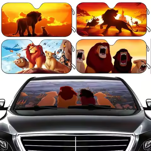 Anime T-The L-Lion King Car Sunshade Curtains 130x70cm Car SunShade Windshield Cover UV Protection A