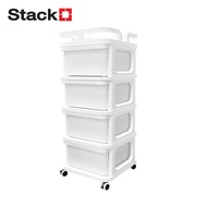 STACKO ตู้ลิ้นชัก 4 ชั้น CART 35x38.5x86 ซม. สีขาว จัดส่งโดย HomePro