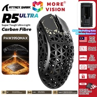 ATTACK SHARK R5 Ultra Wireless Gaming Mouse 3 Modes Connection Carbon Fiber PAW3950MAX 8000Hz Pollin