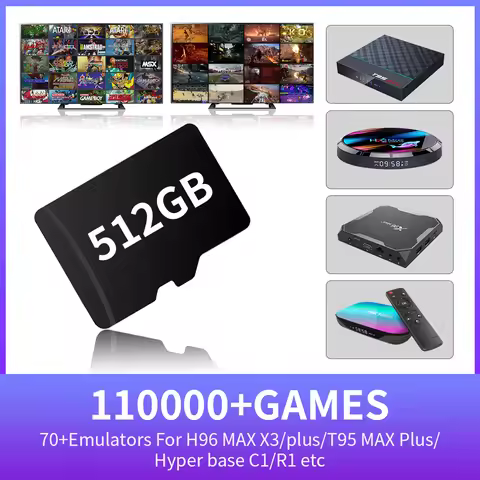 TF Game Card Built in 110000+Games with 70+Emulators For PSP/PS1/NDS/N64/DC/SS/MAME S905X3 Used For 