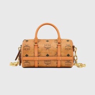 MCM "Mini" Veritas Boston Bag - Cognac Brown