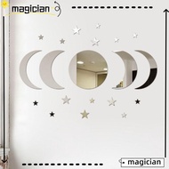MAG Acrylic Mirror Wall Stickers, Self Adhesive Wall Decor, Bathroom Moon Phase Star Mirror Living Room