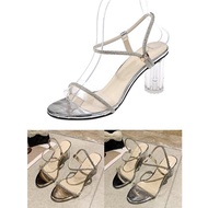 Women Crystal Transparent Fairy Style High-Heeled Thick Heel Shoes SF-1DSW05-S