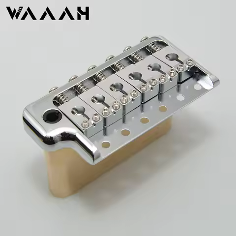 WAAH CNC Machined 52.5mm Brass 6 Screws Guitar Tremolo Bridge for PRS Style Knife Edge for ST Guitar