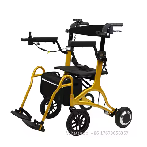 Indoor Outdoor Light Weight Folding 4 In 1 Multifunctional Adult Power Mobility Electric Walker Roll