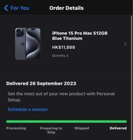Iphone 15 pro max 512 藍