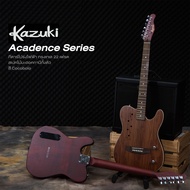 Kazuki® Acadence Series เทเลคูสติค กีตาร์โปร่งไฟฟ้า ทรงเทเล 22 เฟรต สเปคไม้มะฮอคกานีทั้งตัว ฟิงเกอร์