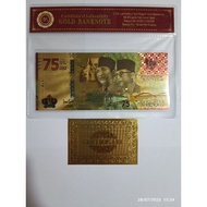 Special edition gold foil Souvenir 75000 Plus Certificate and Fodder