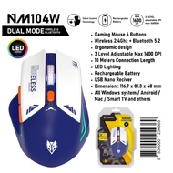 🎮 GAMING NUBWO NM-104W Wireless & Bluetooth Gaming Mouse Dual Mode เมาส์เกมมิ่ง ไร้สาย แบตในตัว มีไฟ