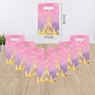 Pink Castle Gift Bags Birthday Decor Castle Goody Biscuit Package Candy Bag Baby Shower kid Girls Fa