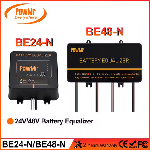 PowMr 24V 48V Battery Equalizer Balancer Charger Controller Solar Voltage Balancer for Gel Flood AGM