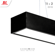 SL LIGHTING | Linea Light โคมไฟออฟฟิศ เปลี่ยนหลอดได้ T8 มี 2 ขนาด โคมไฟตกแต่งห้องทำงาน ไฟตกแต่งคาเฟ่