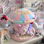 Rotating Doll House Same Carousel Revolving House Cotton Doll House Manual Rotating Plush Doll House