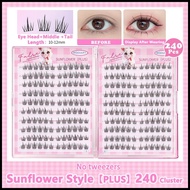 ๑ 200-240 Cluster FalseEyelashes With Glue Self-AdhesiveNew Upgraded Softer Lashes Glue-Fr