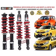 RALLIART MYVI VIVA ADJUSTABLE FIT FOR MYVI LAGI BEST / MYVI ICON SE SE2 SE1 ABSORBER HI LOW COILOVER