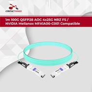 1m 100G QSFP28 AOC 4x25G NRZ FS / NVIDIA Mellanox MFA1A00-C001 Compatible