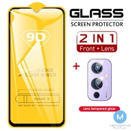 2-in-1 Tempered Glass OPPO A94 A74 A54 A31 A12 A92 A52 A53 A9 A8 A5 A5S A3S Reno 5 4Z 4 3 2F F7 F9 F11 Pro 5G 4G 2020 Tempered Glass Protective Film Camera Lens Protector