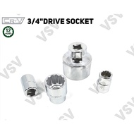 Gestar Socket 3/ 4" Dr 12PT 28-32mm Shock Wrench Socket Wrench