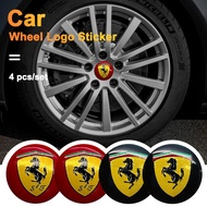 4pcs 56mm Emblem Sticker Car Wheel Center Hub Metal Cap For Ferrari SF90 Stradale SF90Spider 296 GTB