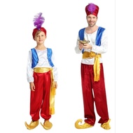 shop : ALLADIN Arabian United Nation Costume Aladdin Shirt Pants Hat Belt Shoe Cover Kids Adult