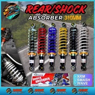 [2PCS] MOTORCYCLE REAR SHOCK ABSORBER 1 SET 310mm Pair Suspension For XRM/WAVE/SMASH CROSSPEE - Hawk