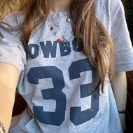 (NEW)Bowboy 33 t-shirt y2k jersey | Women's round collar t-shirt y2k vintage aahs Streetwear jersey 