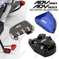 FOR Honda ADV 160/150 ADV160 ADV150 Accessories CNC Side Stand Shoes Motorcycle Flat Foot Kick Extension Kickstand Enlarger Pad