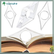 TAMAKO Book Page Holder, Handmade Thumb Bookmark, Thumb Bookmarks Transparent Acrylic Page Ring Page