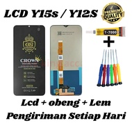 Lcd vivo Y12s / Y15s original crown / Lcd touchscreen Y15s / Y12s full set obeng dan lem