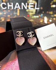 勁爆款💗💗Chanel pendant 23 粉紅心心吊墜耳環