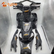 เวฟ110i ชุด5ชิ้น WAVE110i 2014-2018 เคฟล่าร์ เคฟล่า 5D อะไหล่แต่งเวฟ110i 1.หน้ากากหลัง 2.คอกุญแจตัวบ