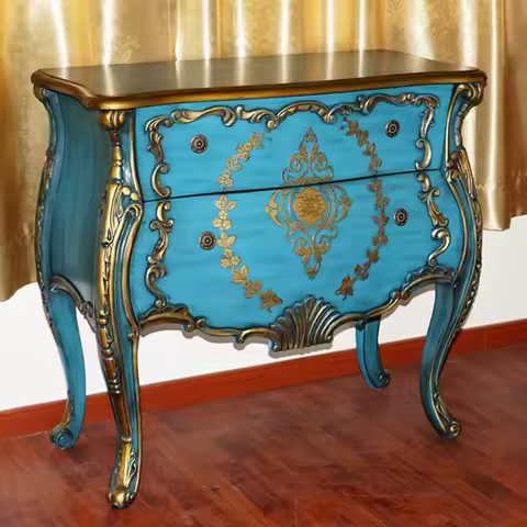 Supreme American three-bucket cabinet, locker, carved cabinet, porch cabinet, painted decorative cab