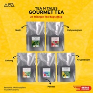 Tea N Tales - Gourmet Tea Pouch - Indonesian Premium Artisan Tea Low Caffeine | 25 Triangle Tea Bags