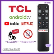 TCL Android Smart LED TV Original Remote Control XRC802V TCL Android TV Replacement Remote