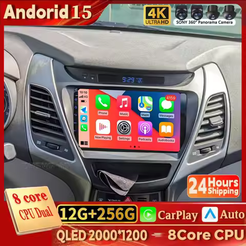 Android 15 WIFI For Hyundai Avante Elantra 5 JK GD MD UD 2011 - 2015 Car Radio Multimedia Video Play
