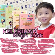 Sank Magic Book Magic Pen Prasekolah Book Buku Latihan Prasekolah Kids Learning Calligraphy Pen