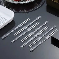 Disposable Bamboo Fork Fruit Fork Disposable Small Fork Plastic Transparent Fruit Pick Cake Fork Bam