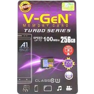 Original Mmc Memory Card 256Gb Class 10 Turbo Vgen Micro Sd V-Gen Memory Card