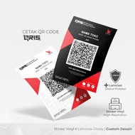 QRIS QR Code Sticker | Vinyl Sticker | Plus Lamination | Waterproof