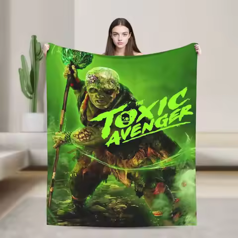 Toxic Avenger Blanket Quality Super Soft Throw Blanket Spring Girls Boys Home Decor Aesthetic Bedspr
