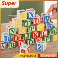 [innersetting.my] ABC Wooden Building Blocks Alphabet & Number Stacking Blocks for Toddlers 1-3