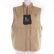 全新未使用 ☆ MONCLER GRENOBLE 2023 雙面背心，帶品牌標誌貼片，米色和粉色，L碼，保加利亞製造，正品，女款