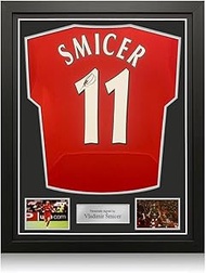 Vladimir Smicer Signed Liverpool 2005 Football Shirt. Standard Frame