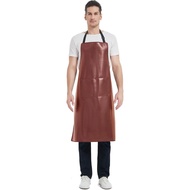 Waterproof Apron, Heavy Duty Work Apron, Artificial Leather Apron Ideal for Chef,Butcher,Barber,Clea